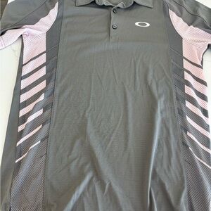 Oakley men’s Gray and Pink Polo Shirt. Small